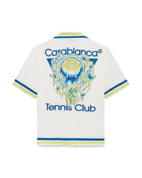 Casablanca テニスクラブ 半袖シャツ Tennis Club Short Sleeve Silk Shirt – Casablanca