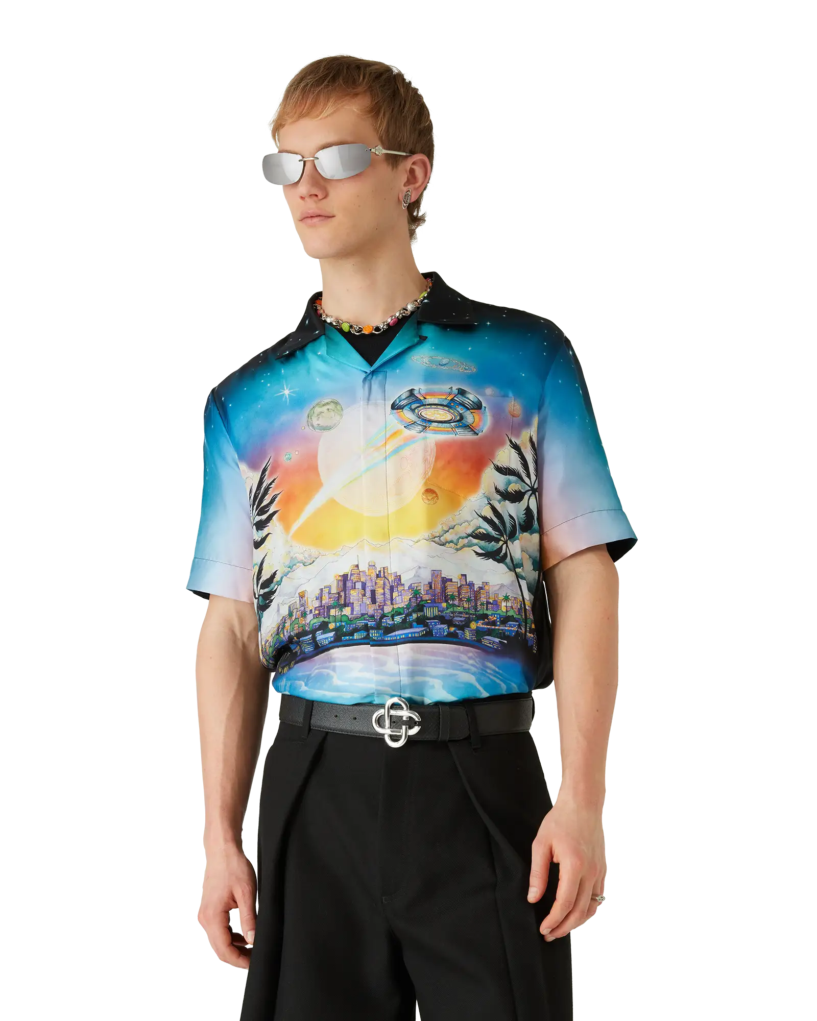 La Prémonition Short Sleeve Silk Shirt