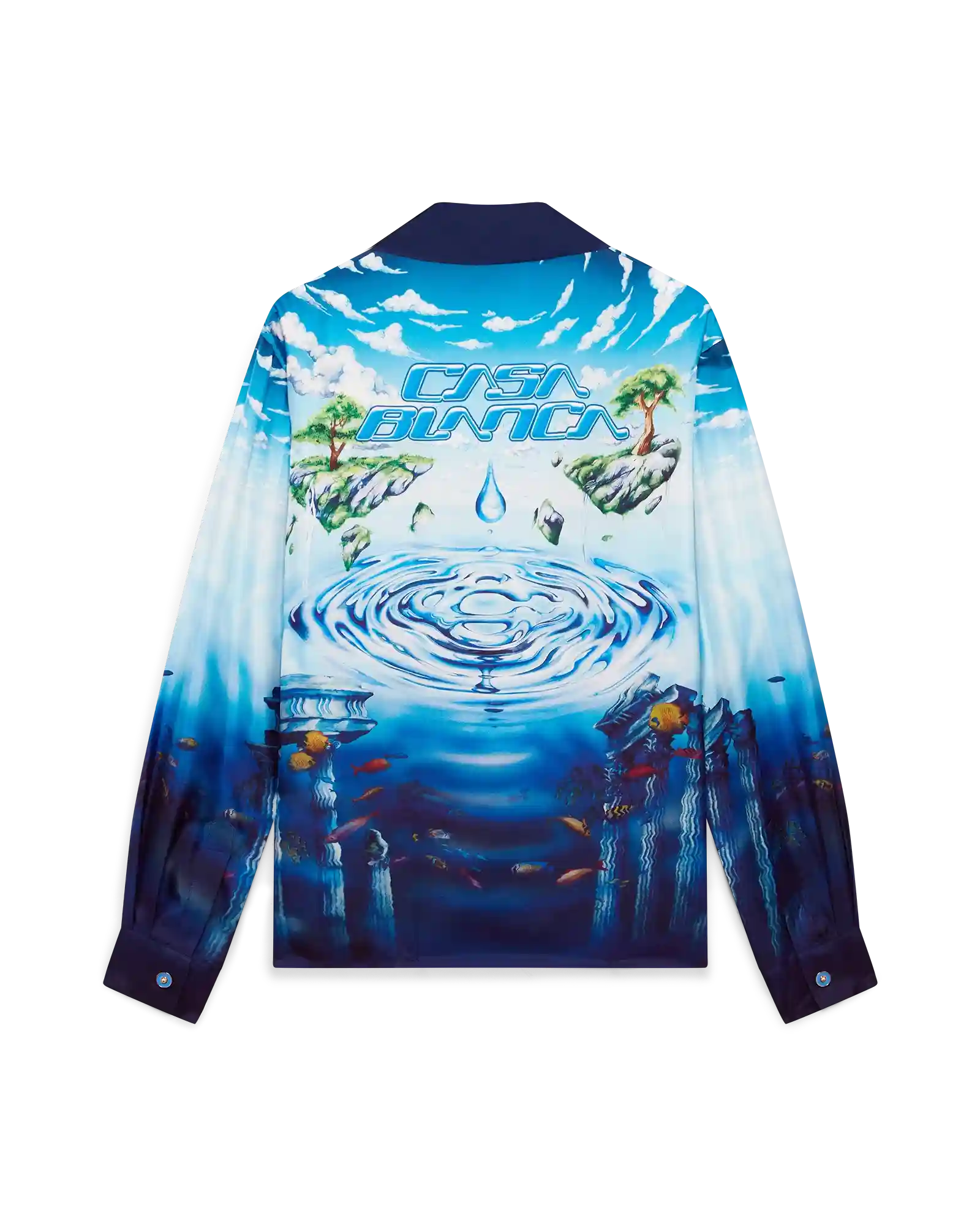 Lost Atlantis Long Sleeve Silk Shirt