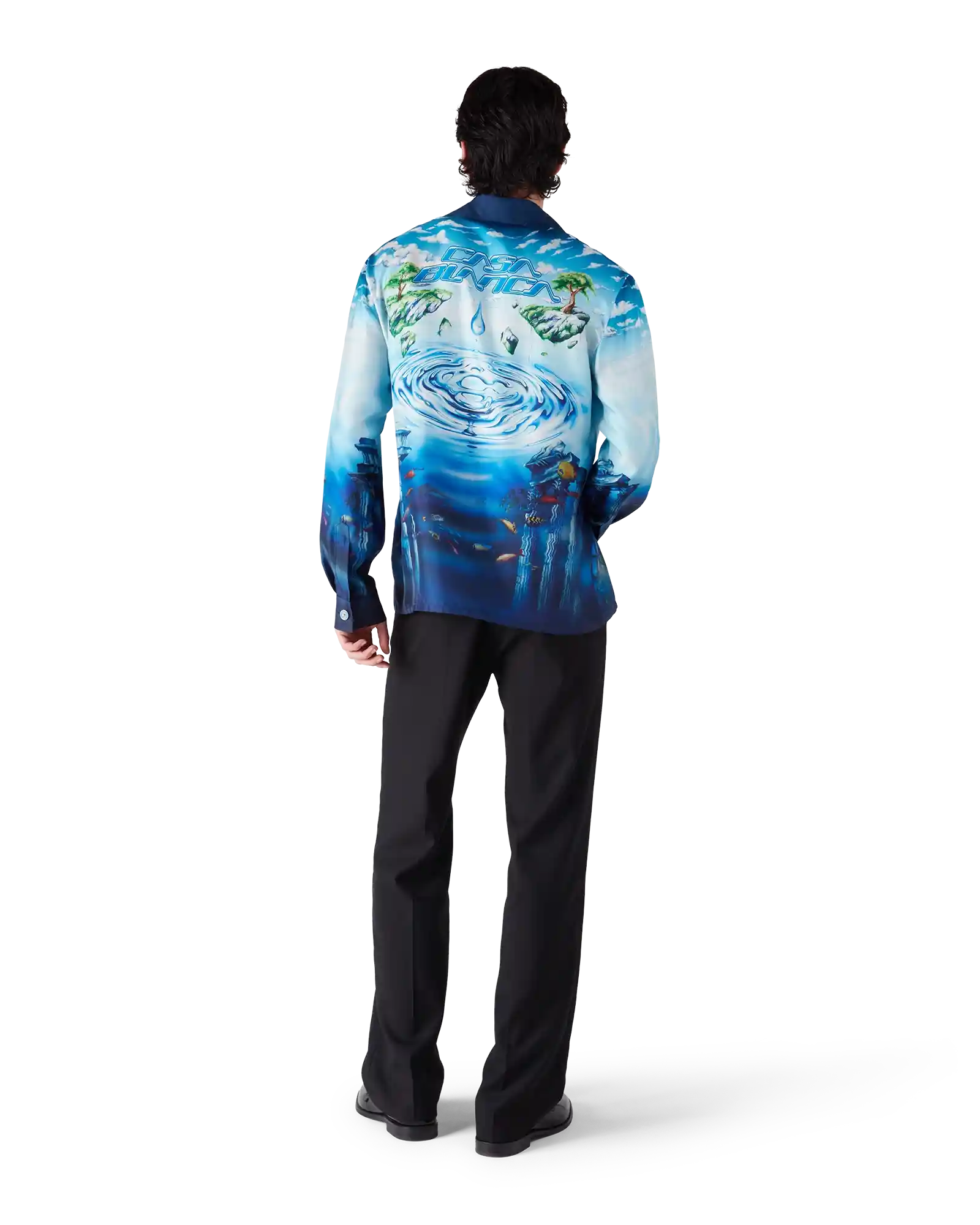 Lost Atlantis Long Sleeve Silk Shirt