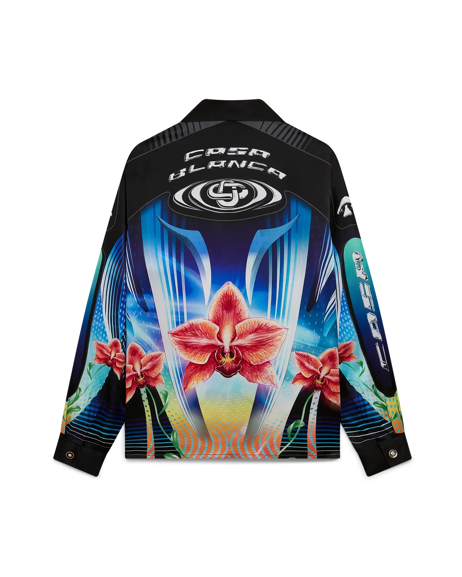 Orchid Racer Long Sleeve Silk Shirt
