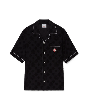 Towelling Monogram Short Sleeve Shirt