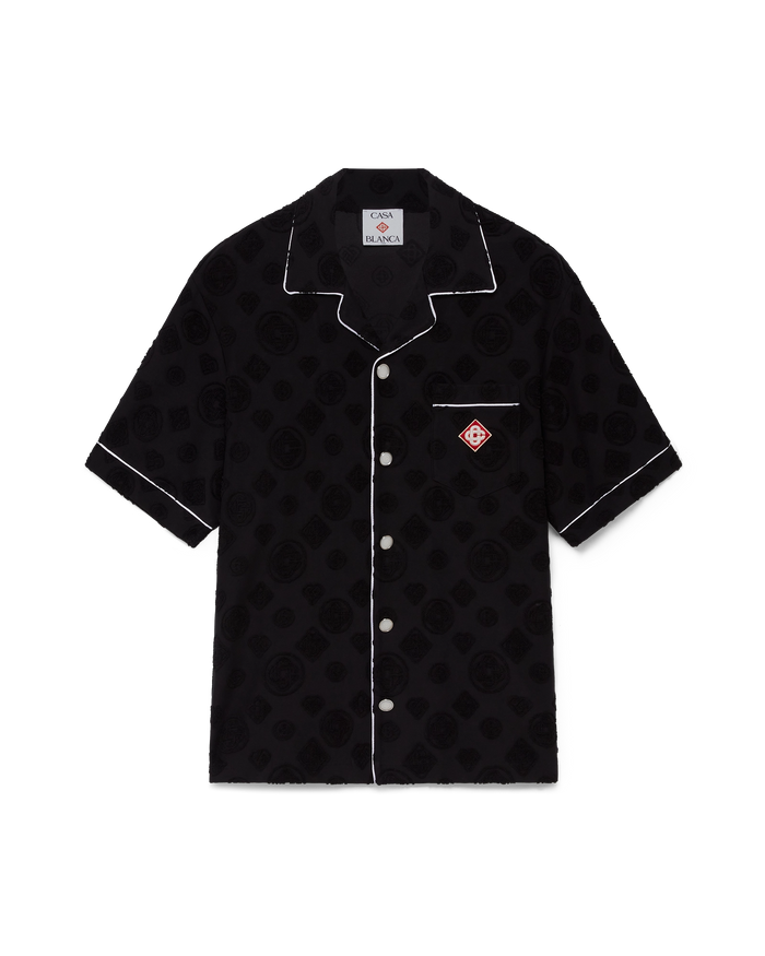 Towelling Monogram Short Sleeve Shirt
