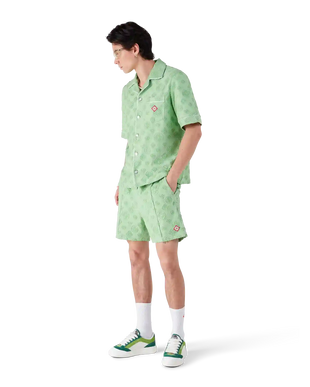 Towelling Monogram Short Sleeve Shirt