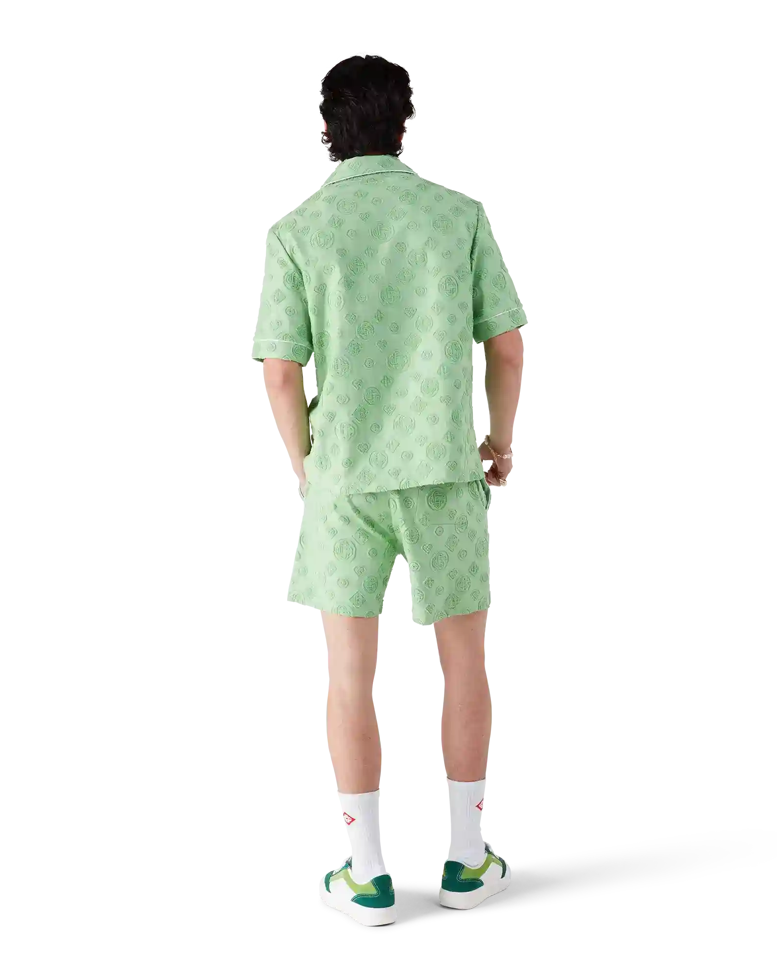 Towelling Monogram Short Sleeve Shirt