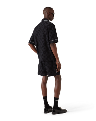 Towelling Monogram Short Sleeve Shirt