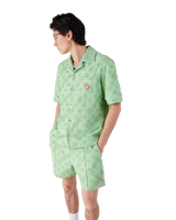 Towelling Monogram Short Sleeve Shirt