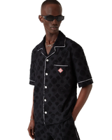 Towelling Monogram Short Sleeve Shirt