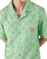 Towelling Monogram Short Sleeve Shirt