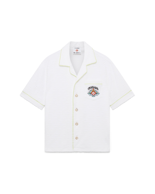 White Short Sleeve Towelling Shirt