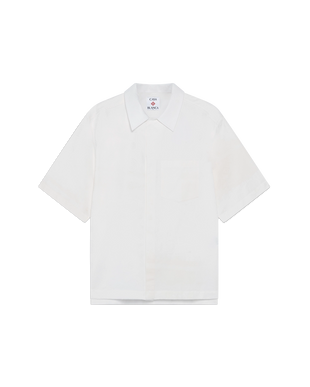 White Monogram Short Sleeve Shirt