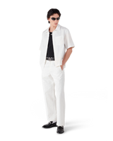 White Monogram Short Sleeve Shirt