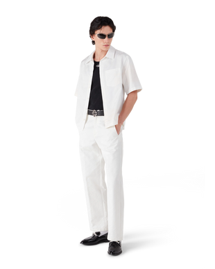 White Monogram Short Sleeve Shirt