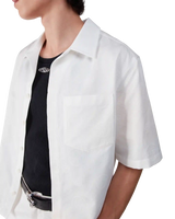 White Monogram Short Sleeve Shirt