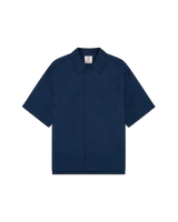 Navy Monogram Short Sleeve Shirt