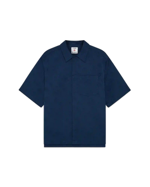 Navy Monogram Short Sleeve Shirt