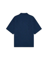 Navy Monogram Short Sleeve Shirt