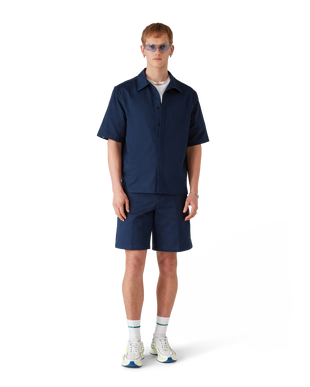 Navy Monogram Short Sleeve Shirt