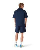 Navy Monogram Short Sleeve Shirt