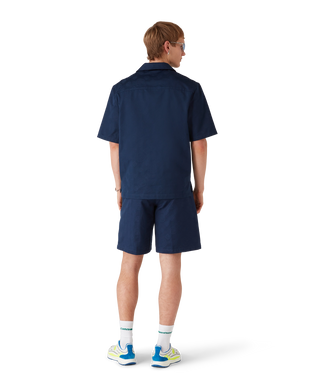 Navy Monogram Short Sleeve Shirt