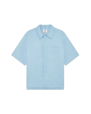 Light Blue Monogram Short Sleeve Shirt