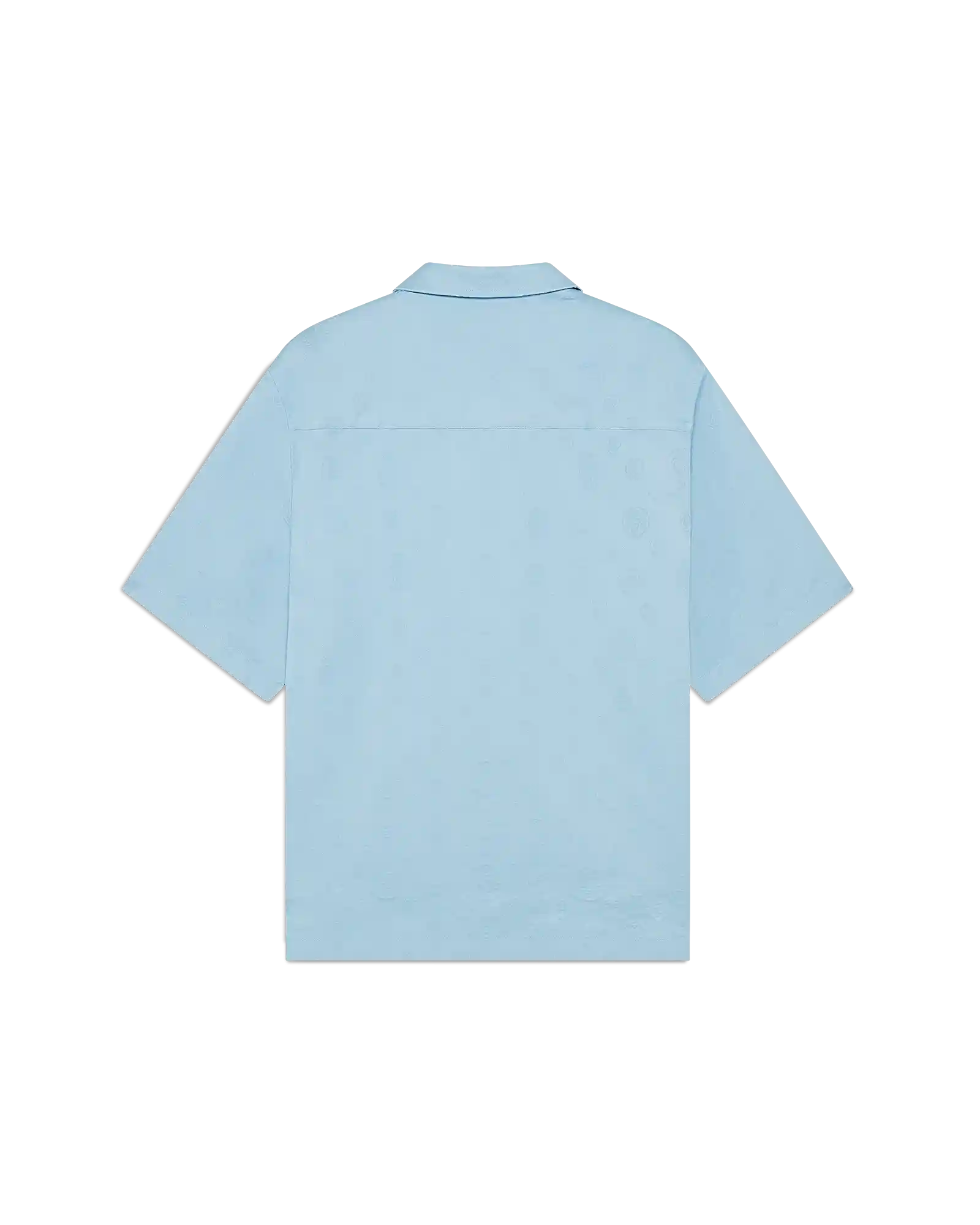 Light Blue Monogram Short Sleeve Shirt