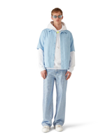 Light Blue Monogram Short Sleeve Shirt