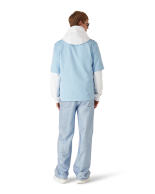 Light Blue Monogram Short Sleeve Shirt