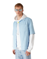 Light Blue Monogram Short Sleeve Shirt