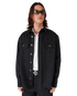 Black Laser Long Sleeve Denim Shirt