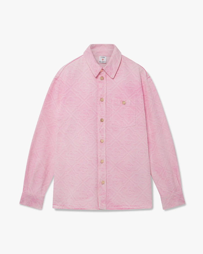 Pink Laser Denim Shirt