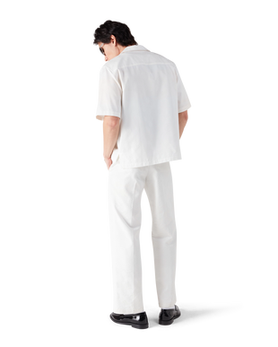 White Monogram Chino Trousers