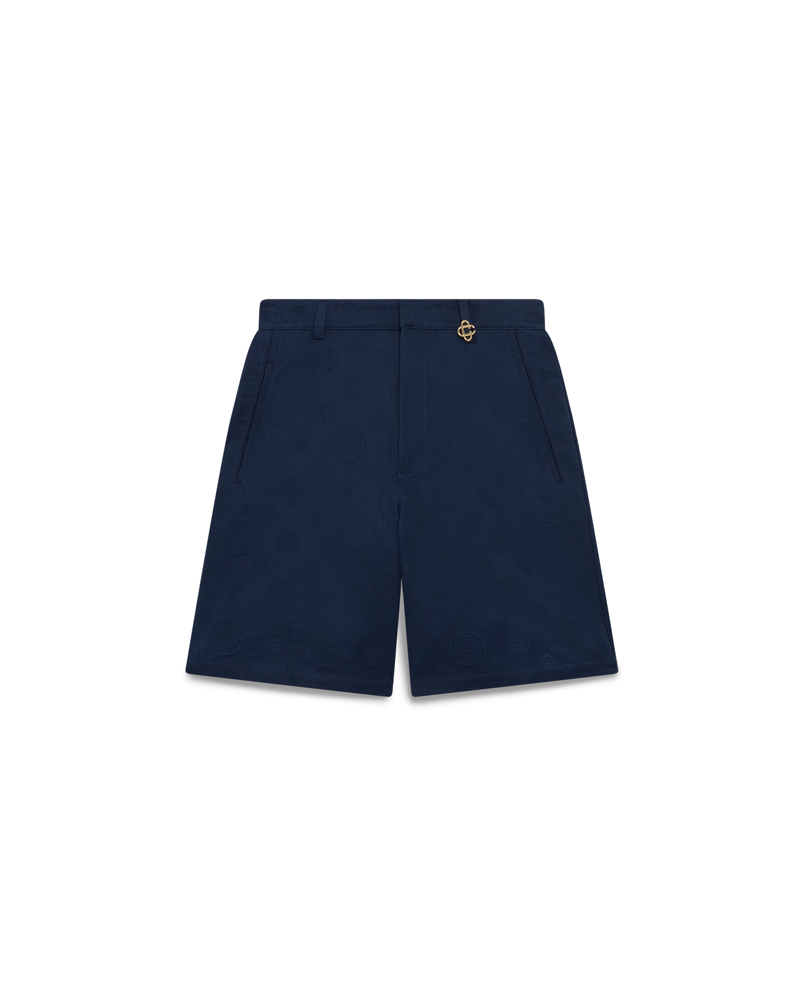 Navy Monogram Shorts