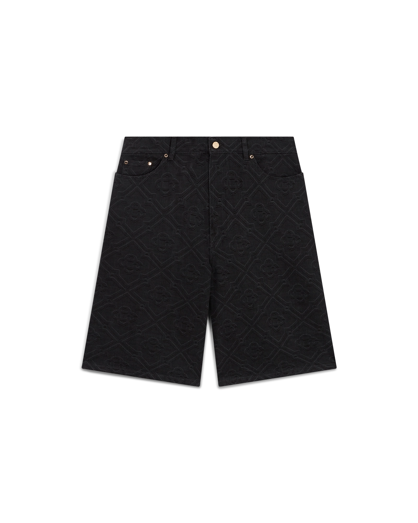 Laser Monogram Denim Shorts