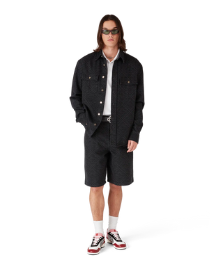 Laser Monogram Denim Shorts