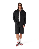 Laser Monogram Denim Shorts