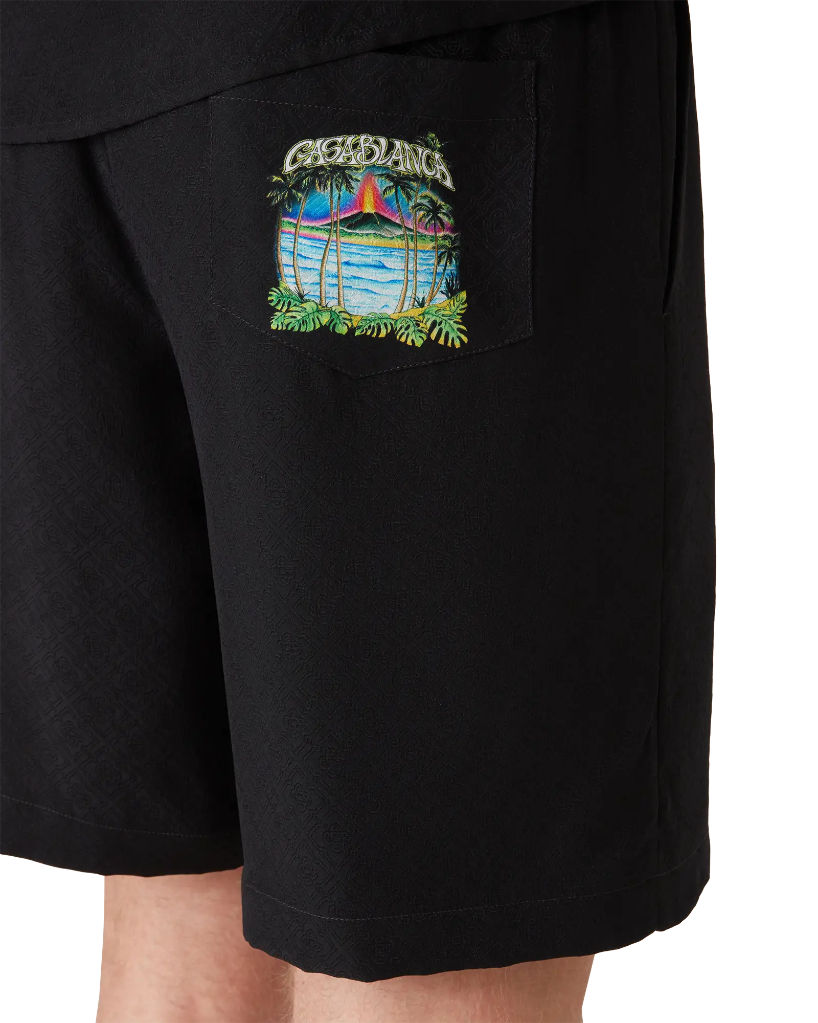 Volcano Jacquard Silk Shorts