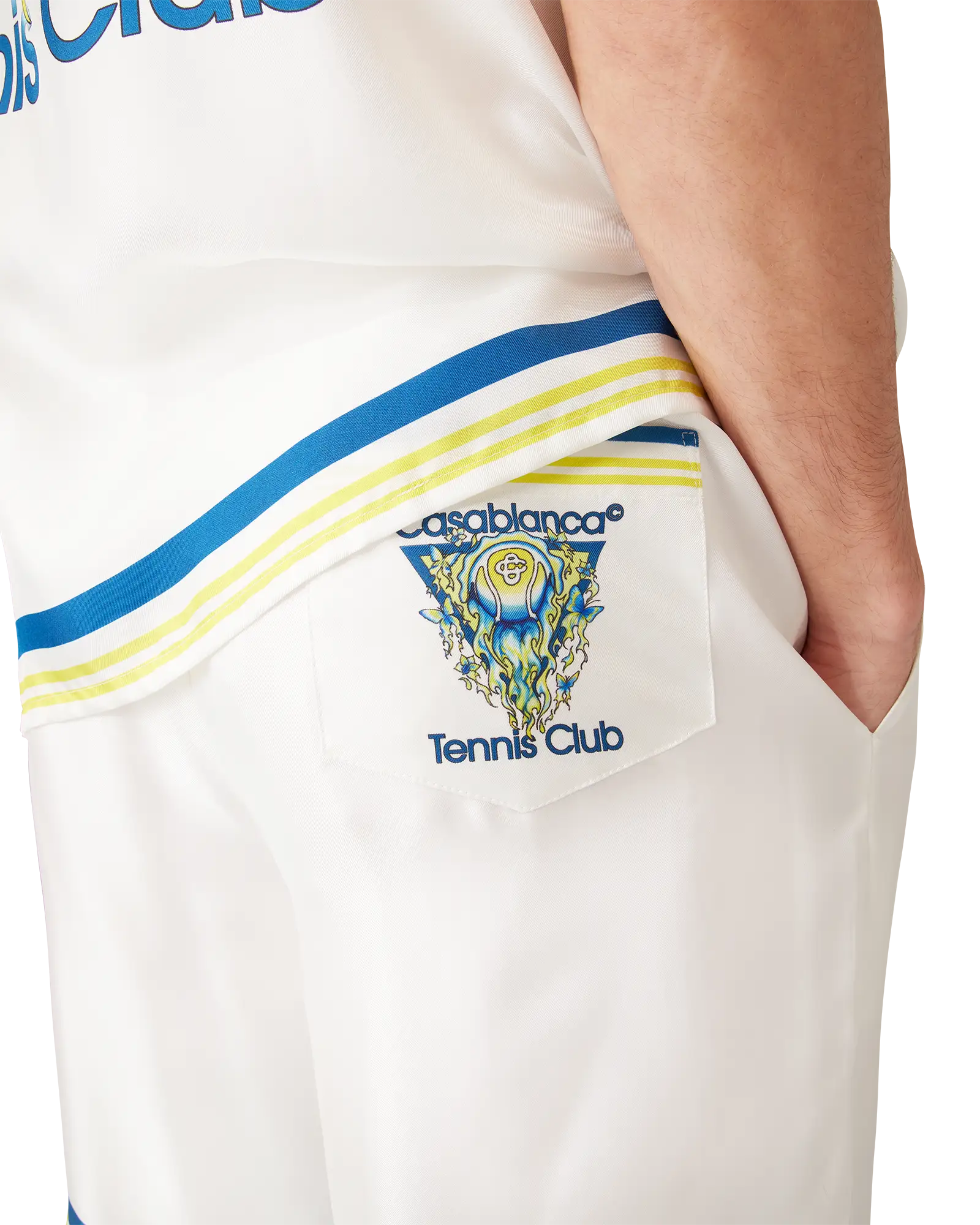 Short en soie Flaming Tennis Club Icon