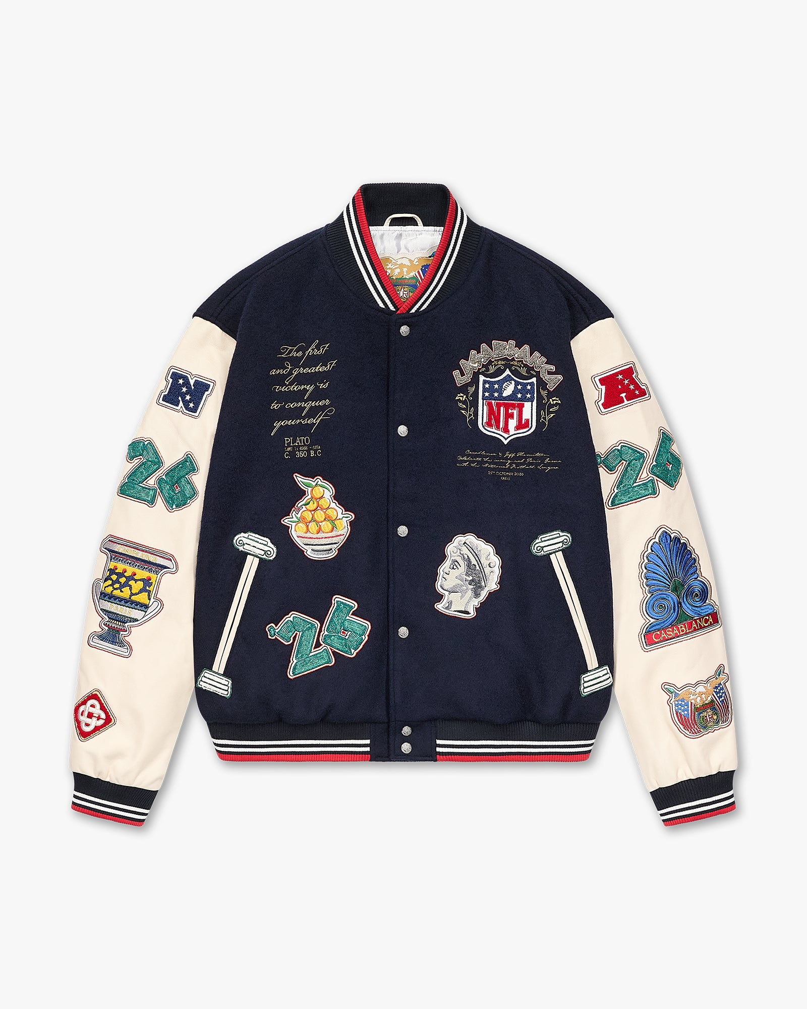 NFL Paris Game Leather Varsity Jacket
