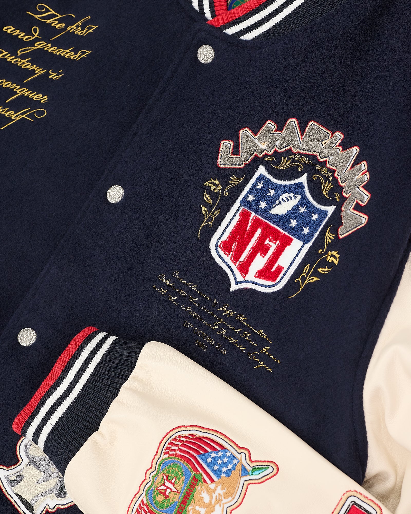 NFL Paris Game Leather Varsity Jacket