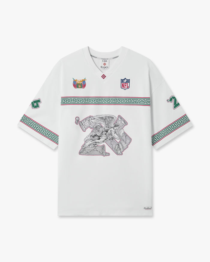White NFL Paris Game Short Sleeve Pique T-Shirt