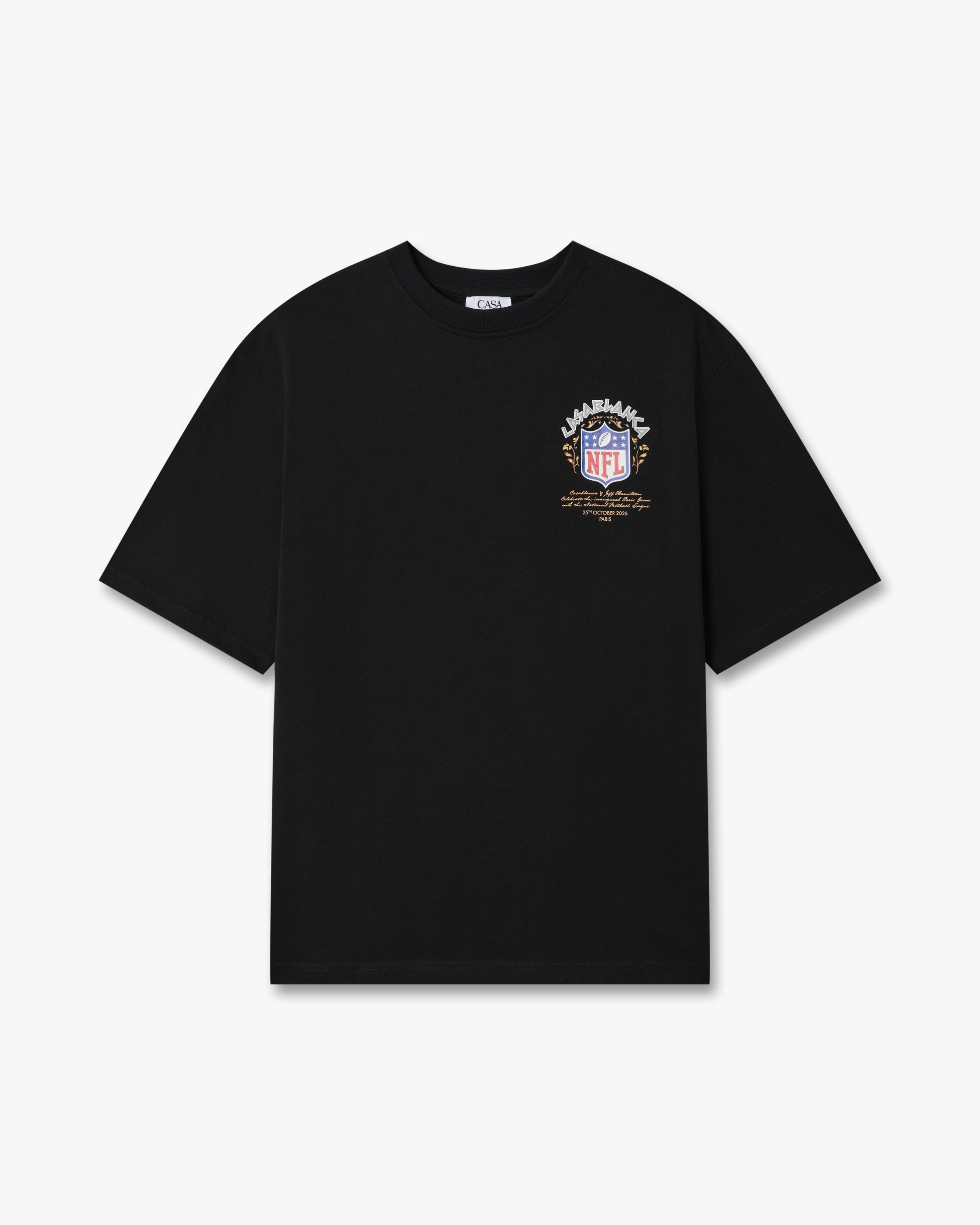Black NFL Paris Game Boxy Short Sleeve T-Shirt