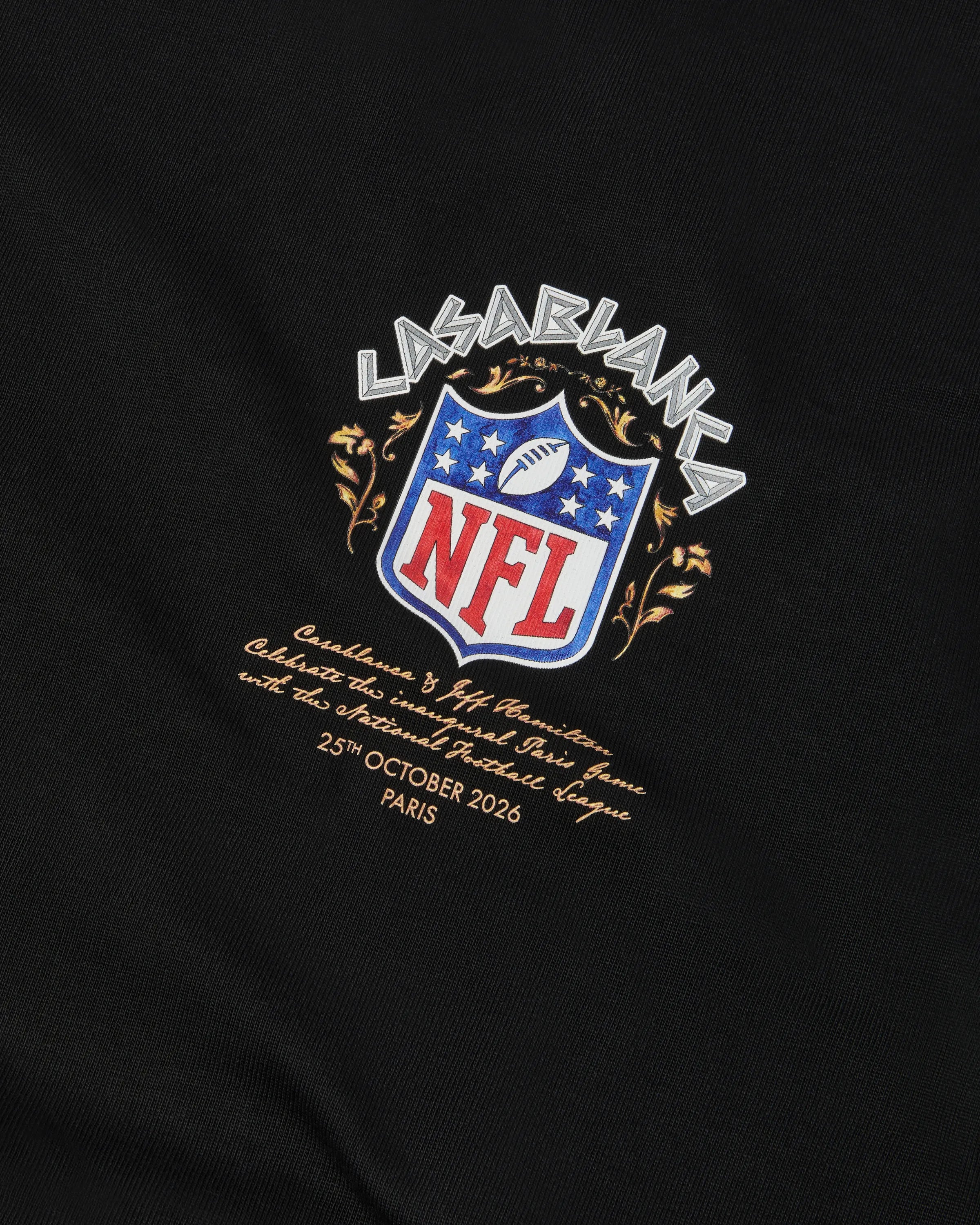 Black NFL Paris Game Boxy Short Sleeve T-Shirt