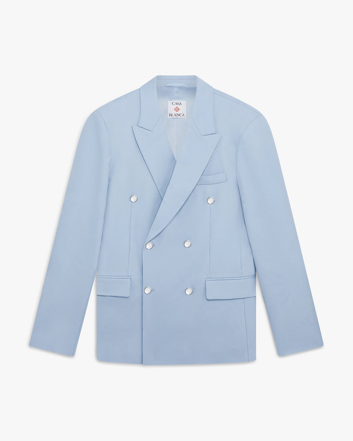 Blue Monogram Jacquard Tailored Jacket