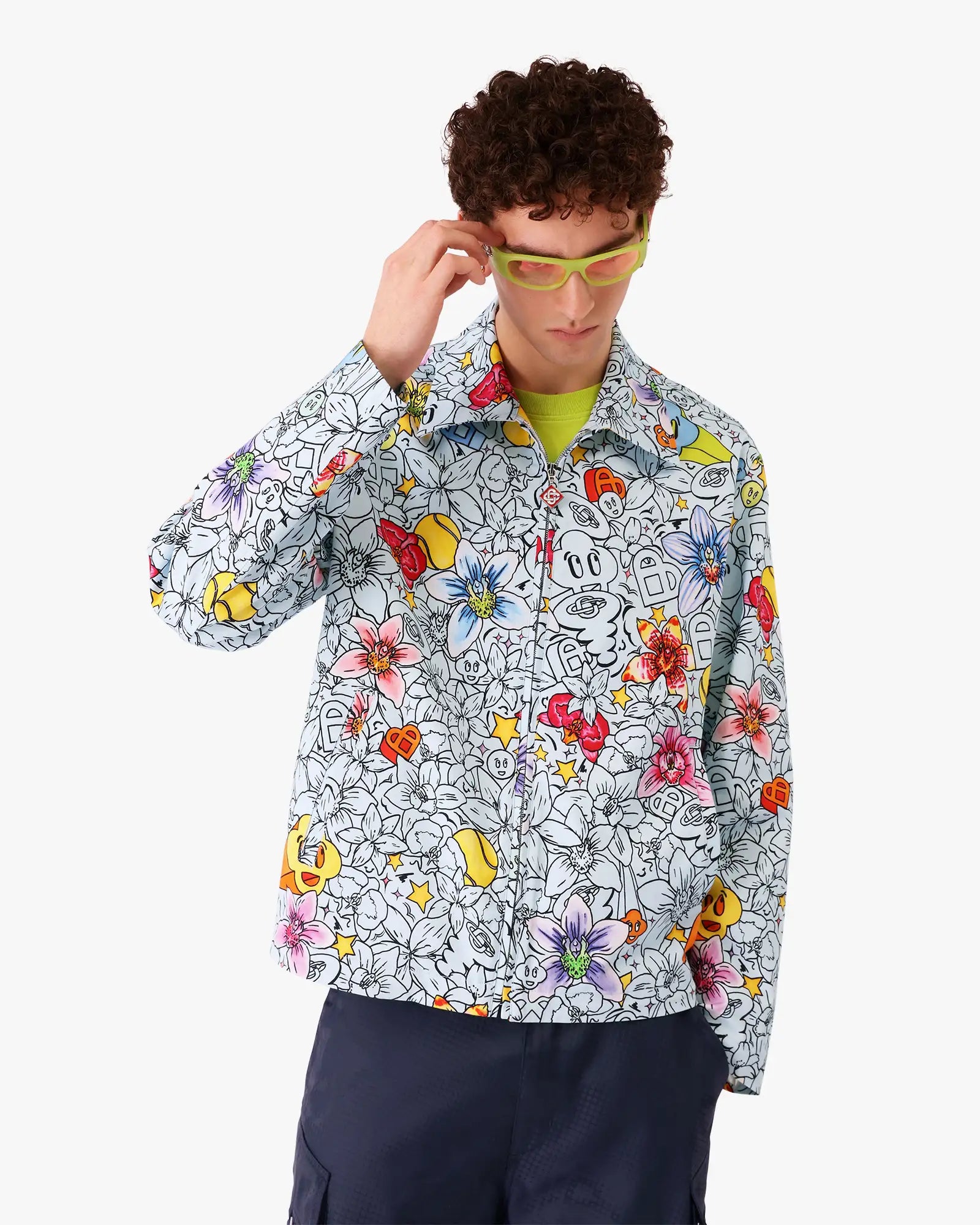 Collage D'Icones Graphiques Repeat Zip-Up Jacket