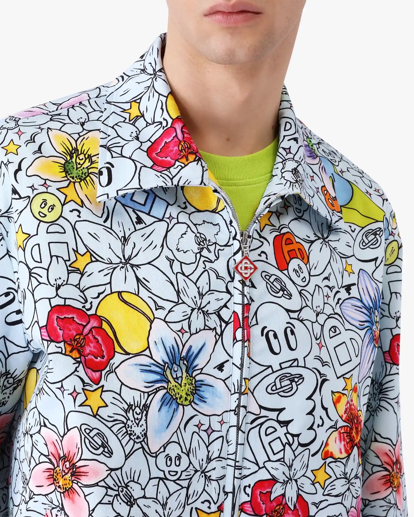 Collage D'Icones Graphiques Repeat Zip-Up Jacket