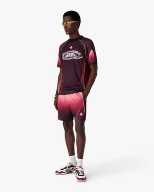 Aubergine Gradient Short Sleeve Football Jersey