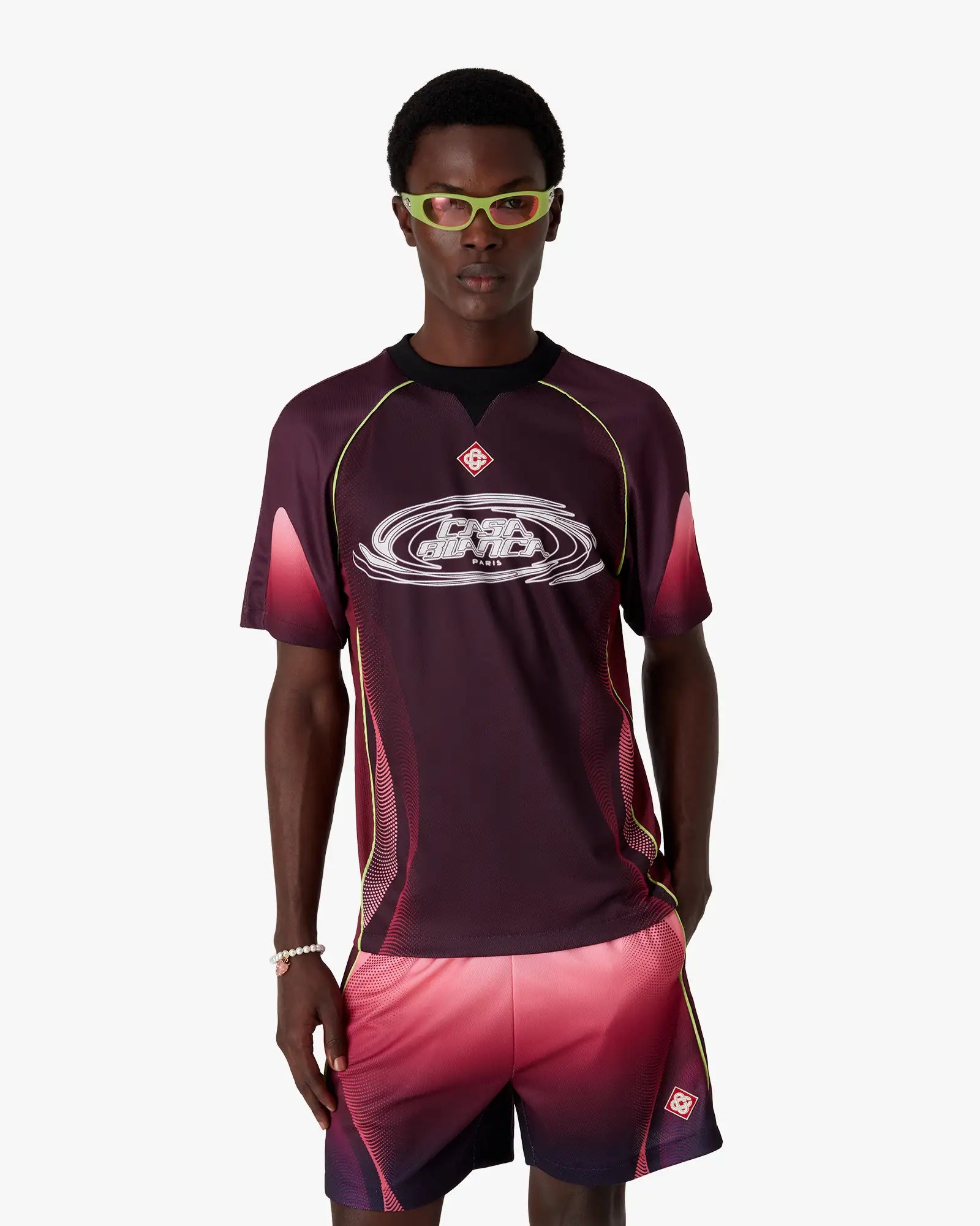 Aubergine Gradient Short Sleeve Football Jersey