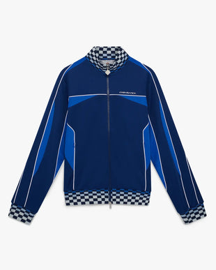 Navy Cyber Tricot Track Jacket