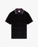 Purple Monogram Velour Polo Shirt